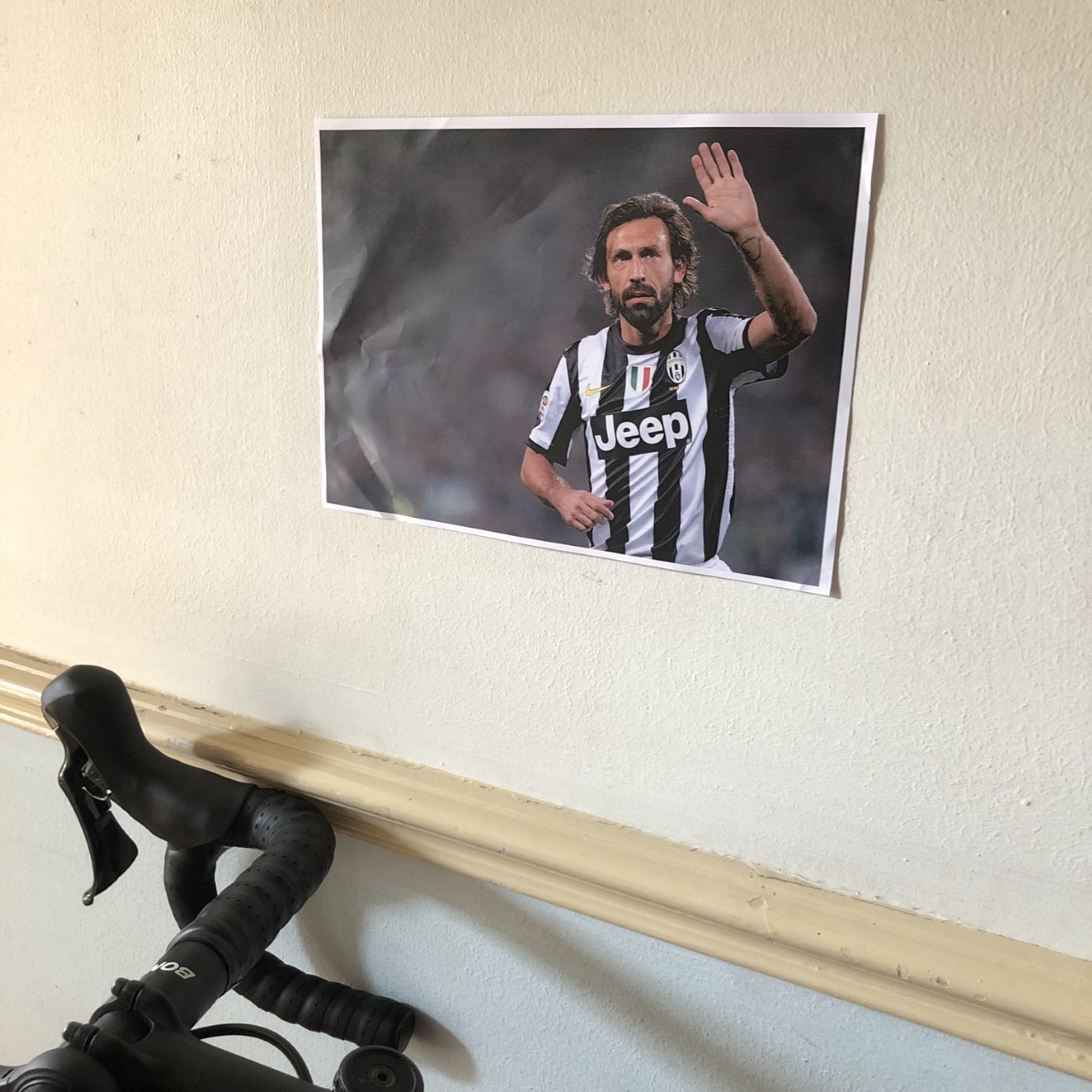 Pirlo en een fiets